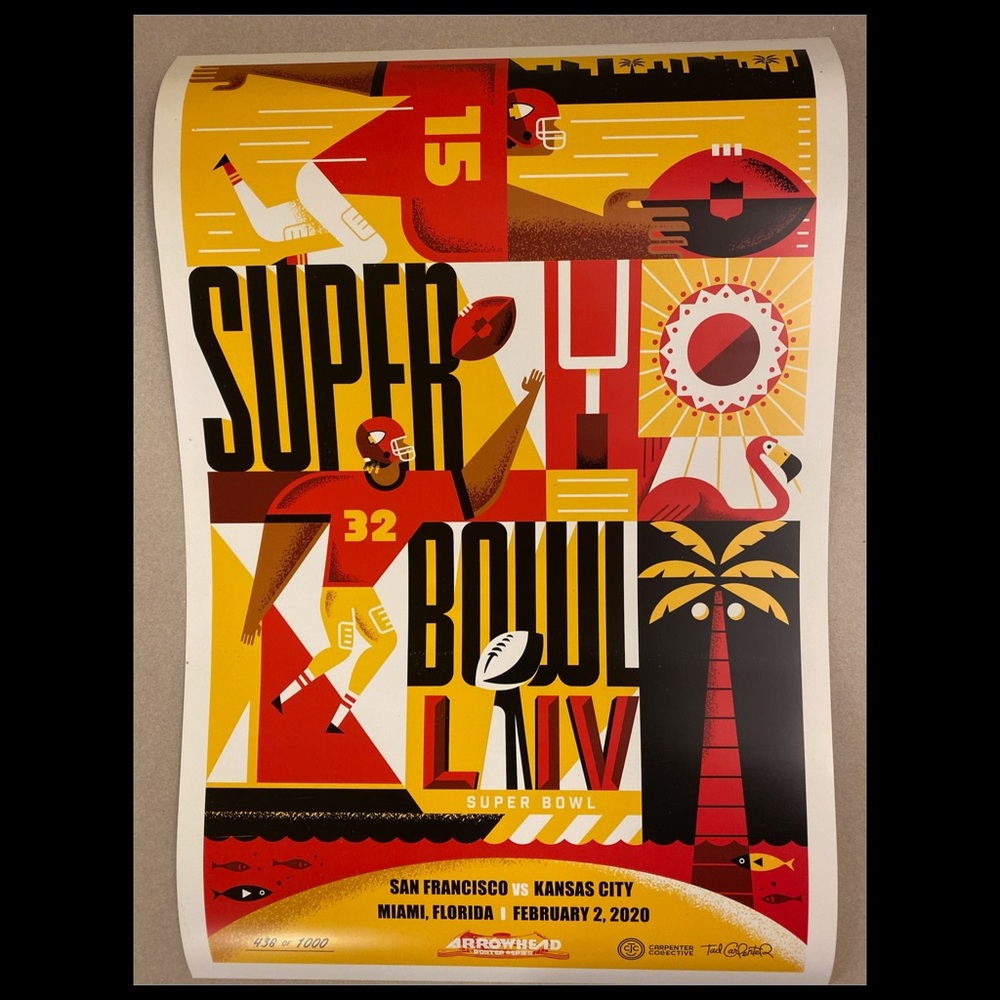 KC Chiefs Super Bowl Poster Mahomes RARE 2.2.2020